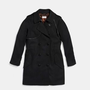 Coach black convertible coat